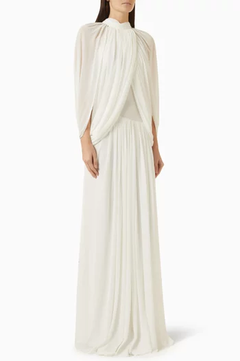 Enza Draped Gown in Jersey