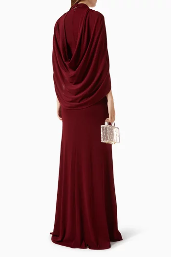 Talira Cape Dress in Cotton Jersey