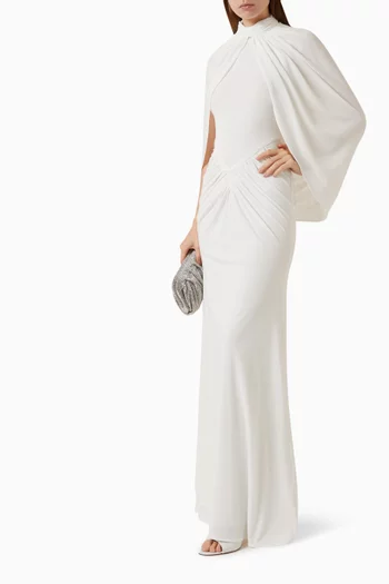 Talira Cape Dress in Cotton Jersey