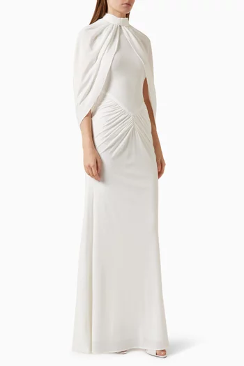 Talira Cape Dress in Cotton Jersey