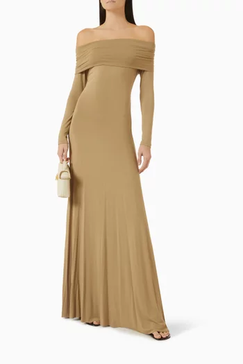 Otis Off-shoulder Dress in Viscose Blend