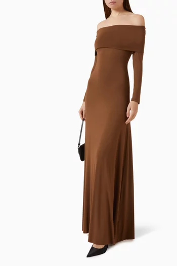 Otis Off-shoulder Dress in Viscose Blend