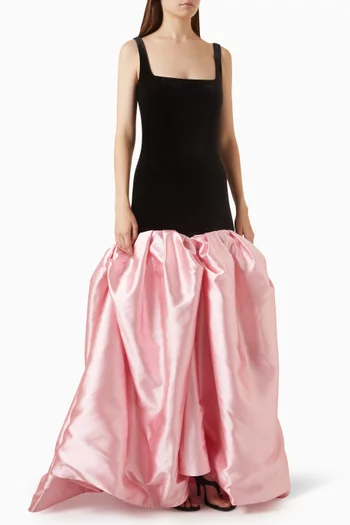 Square-neck Ball Gown in Velvet