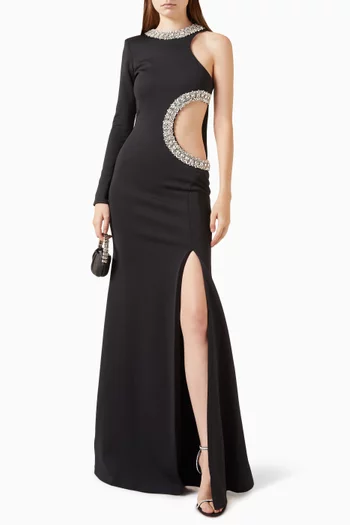 Cutout Diamond Dress in Neoprene
