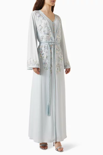 Floral-embellished Kaftan & Dress Set