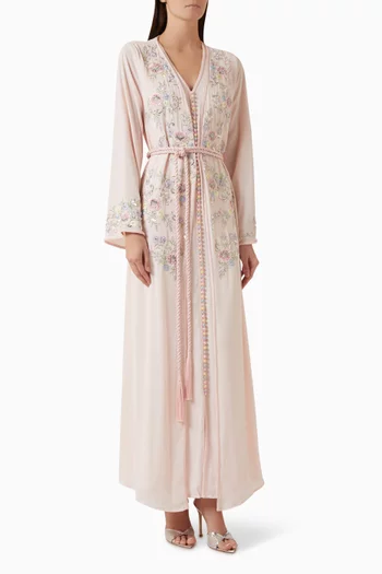 Floral-embellished Kaftan & Dress Set