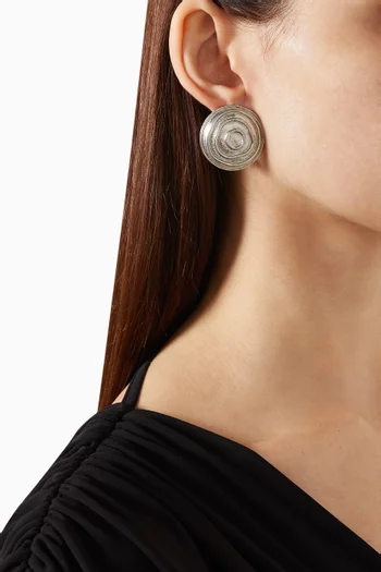 1990s Vintage Swirl Clip-On Earrings