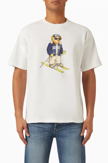 Bear Hitting The Slopes T-shirt in Jersey