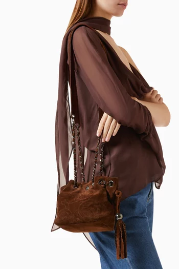 Small CC Crossbody Bag in Suede