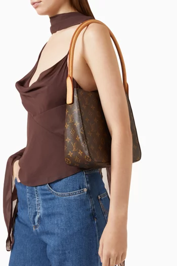 2005 Looping MM Shoulder Bag in Monogram Canvas & Vachetta Leather