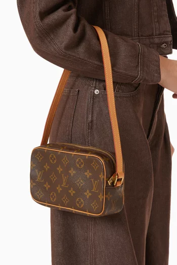 Cité Pochette Shoulder Bag in Monogram Canvas & Vachetta Leather