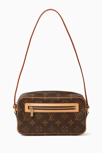 Cité Pochette Shoulder Bag in Monogram Canvas & Vachetta Leather