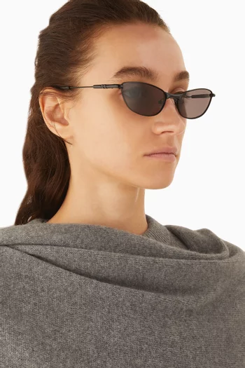 Thorned Cat-eye Sunglasses in Metal