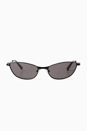 Thorned Cat-eye Sunglasses in Metal