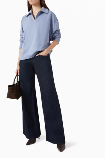 Everyday Half-zip Sweatshirt in Cotton-terry