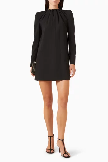 Pleated Tailored Mini Dress