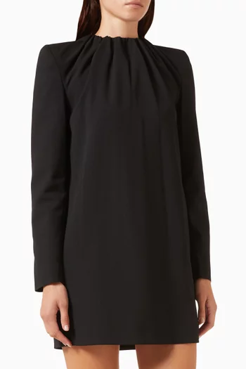 Pleated Tailored Mini Dress