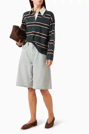 Knee-length Shorts in Denim