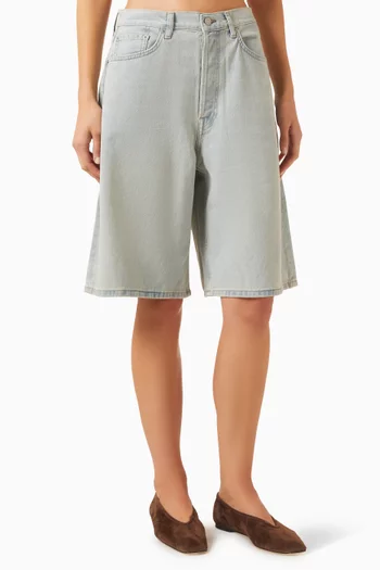 Knee-length Shorts in Denim