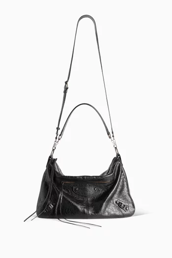 Medium Le City Moto Bag in Arena Lamskin