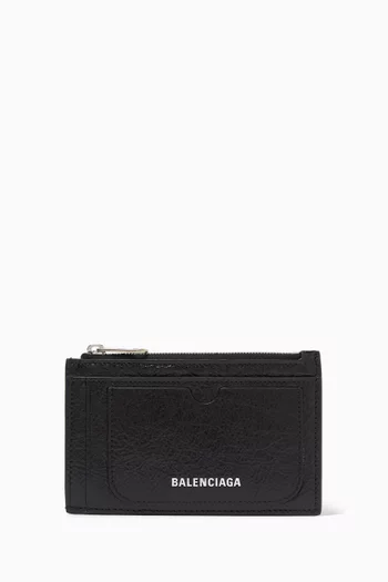 Superbusy Long Coin & Card Holder in Arena Lambskin