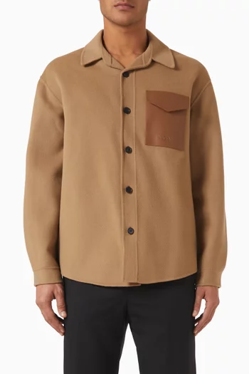 Emmanuel Overshirt in Double-face Wool