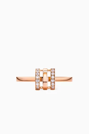 Wid Diamond Ring in 18kt Rose Gold