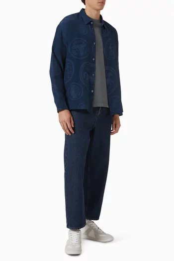 Derbin Shirt in Silk Crepe de Chine