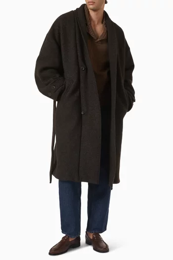 Jaca Belted Coat in Wool