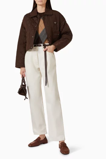 Crop Blouson Jacket in Re-Nylon