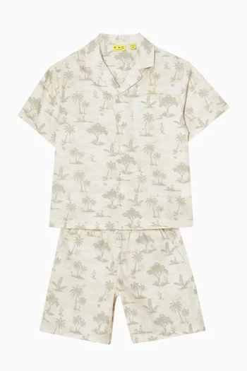 Toile De Jouy Shorts in Cotton