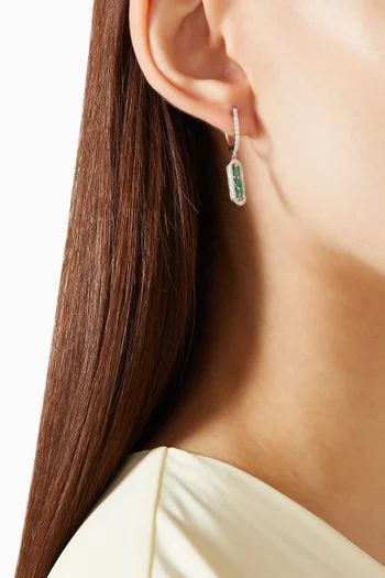 Stones Diamond Earrings in 14kt White Gold