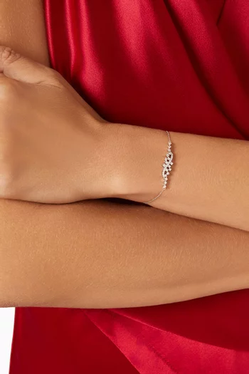 Marquise Vine Diamond Chain Bracelet in 18kt White Gold