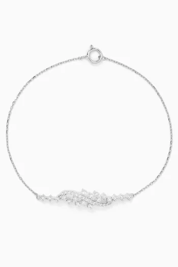 Marquise Vine Diamond Chain Bracelet in 18kt White Gold