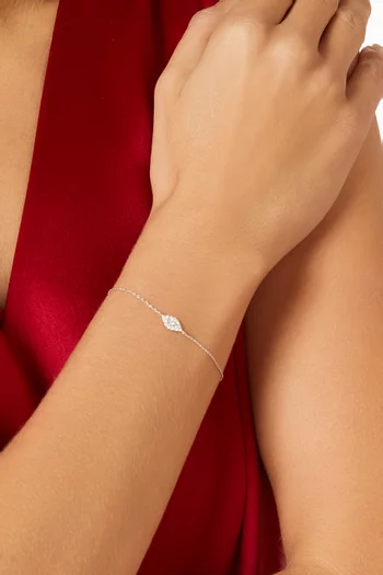 Marquise Diamond Chain Bracelet in 18kt White Gold