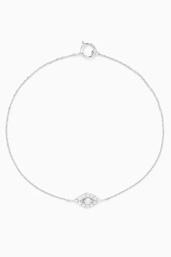 Marquise Diamond Chain Bracelet in 18kt White Gold