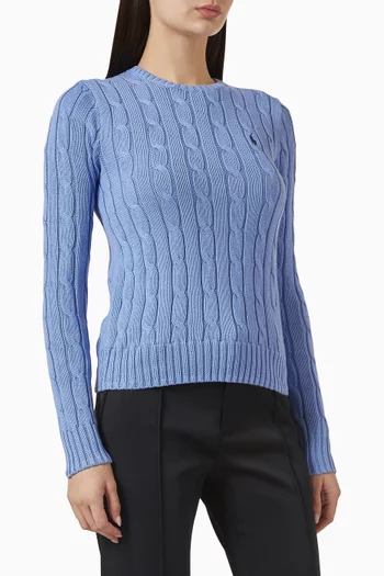 Julianna Cable-knit Sweater in Cotton