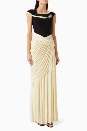 Solaris Draped Dress in Jersey