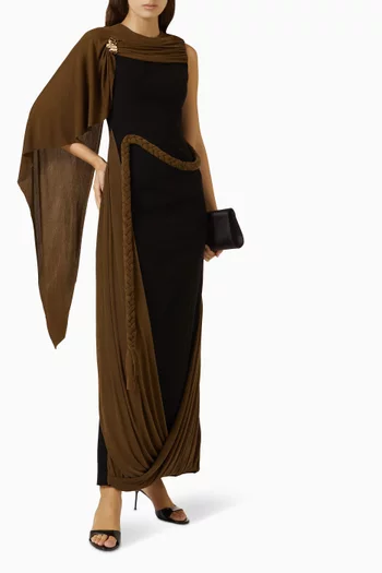 Lorient Draped Dress in Jersey
