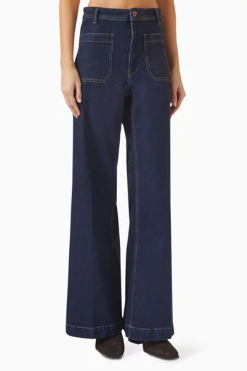 Flared-leg Jeans in Denim