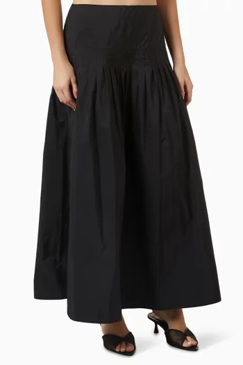 Woven A-line Maxi Skirt