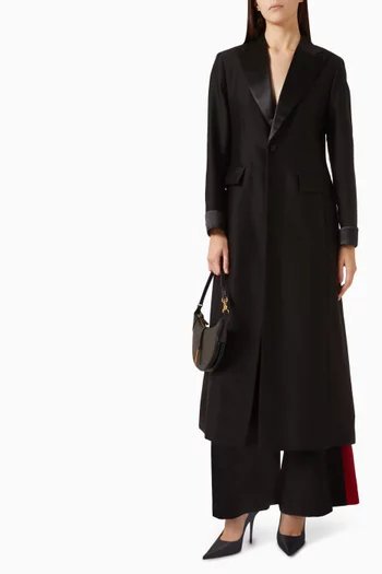 Longline Blazer in Wool-silk Blend