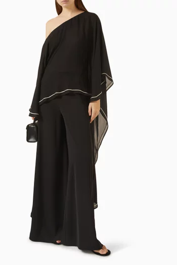 Espacio Fiel Wide-leg Pants in Crepe
