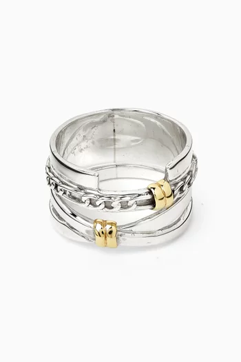The Reign Ring in Sterling 18kt Gold & Silver