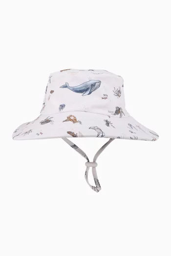 Harvey Ocean-print Swim Sunhat