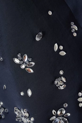 Crop Crystal-embellished Blazer