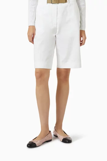 Bunny Knot Cap-toe Ballet Flats in Nappa Leather