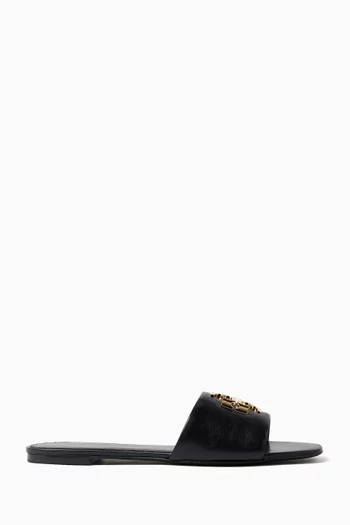 Charlie Slides in Smooth Leather