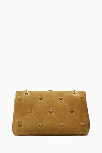 Small Bunny Knot Shoulder Bag in Suede