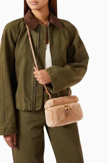 Romy Slim Top-handle Bag in Shearling